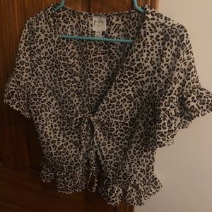 Cheetah print blouse